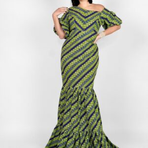 Mermaid Fit Original African Print Dress - 1