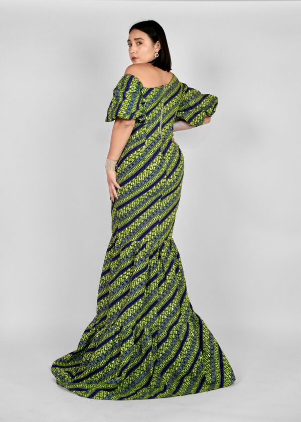 Mermaid Fit Original African Print Dress - 3