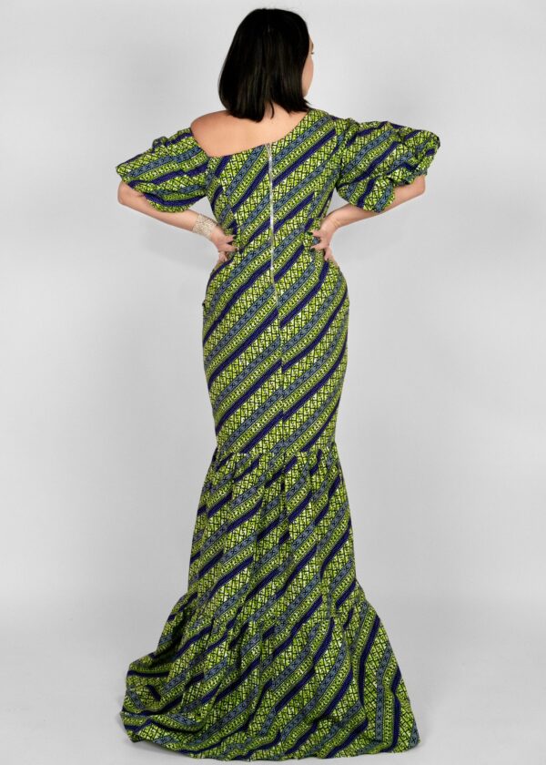 Mermaid Fit Original African Print Dress - 4