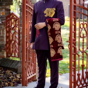 MJ’s The King’s Lion embroidery African modern-Suit-1