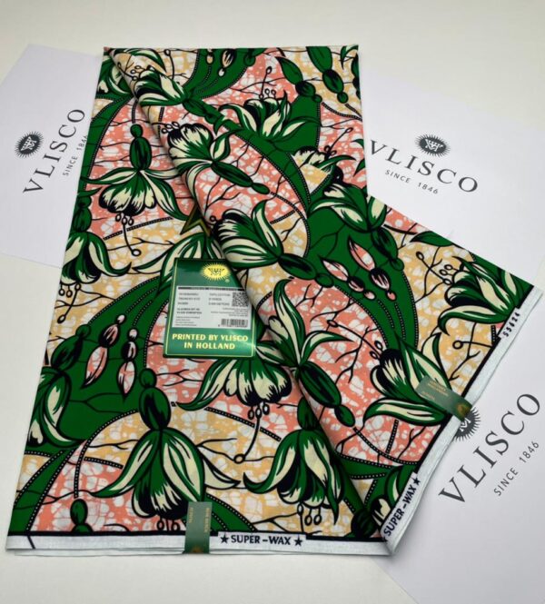 Vlisco Super Wax fabric with floral print.