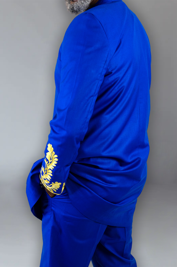 African Men’s Blue Suit