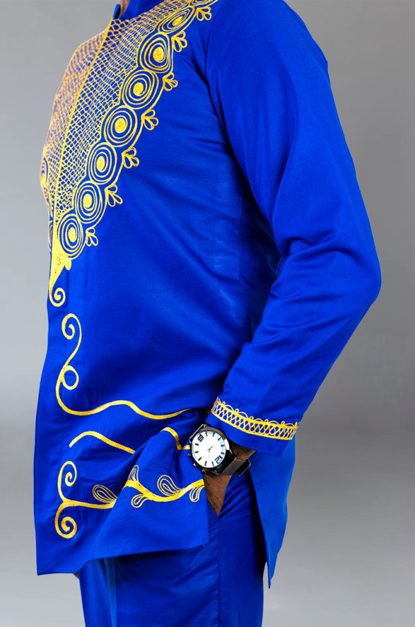 Royal Blue African Suit