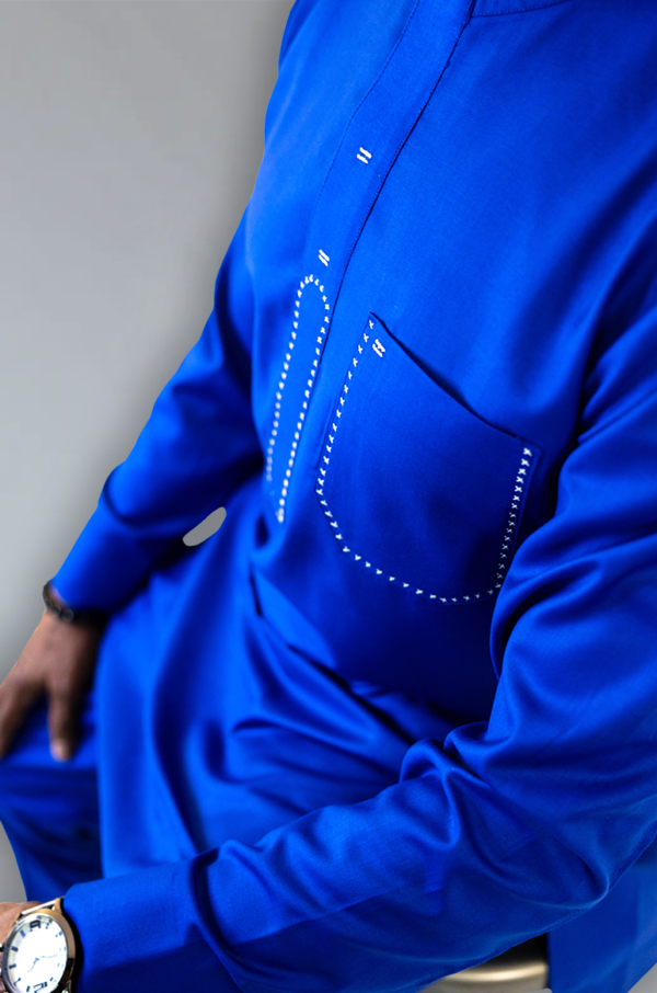 African Men’s Blue Suit