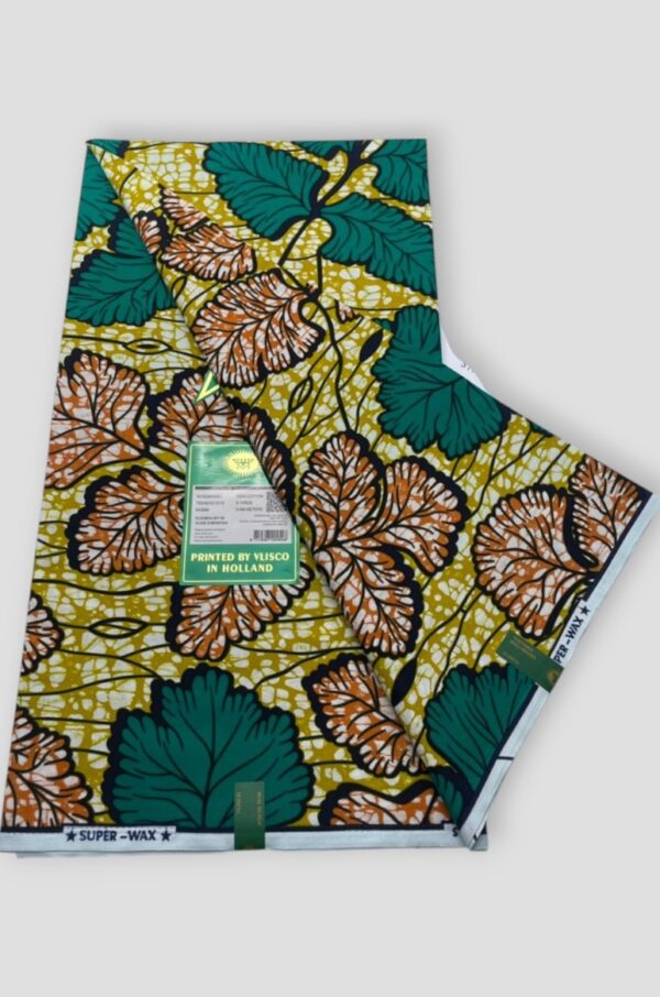 Super Wax Teal Green African Fabric - 6 Yards, 100% Cotton - Image 6