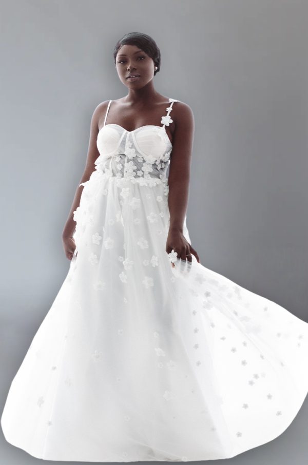 Strapped-Shoulder Ballgown with Shimmering Tulle Finish – A Dream Come True