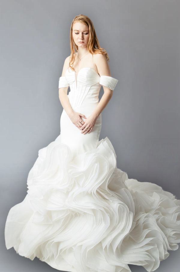 Elegant Sweetheart Neckline Corset Midi Sheath Bridal Dress – Perfect for Weddings - Image 3